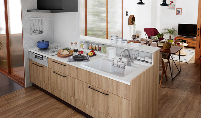 タカラスタンダードのキッチンとワークトップ