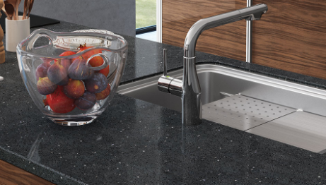 高級感のあるクォーツストーン天板